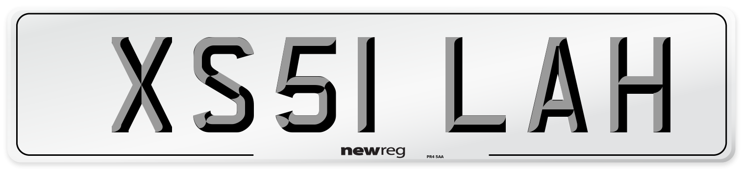 XS51 LAH Number Plate from New Reg